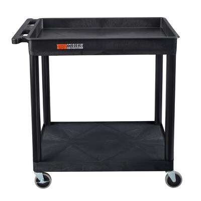 Luxor ENDURA XL 2-Shelf Utility Cart, Black (TC12-B)