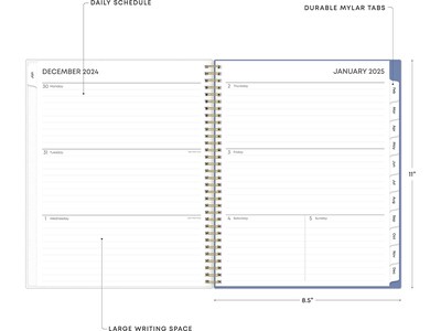 2025 Blue Sky Cocorrina 8.5" x 11" Weekly & Monthly Planner, Plastic Cover, Multicolor (143696-25)