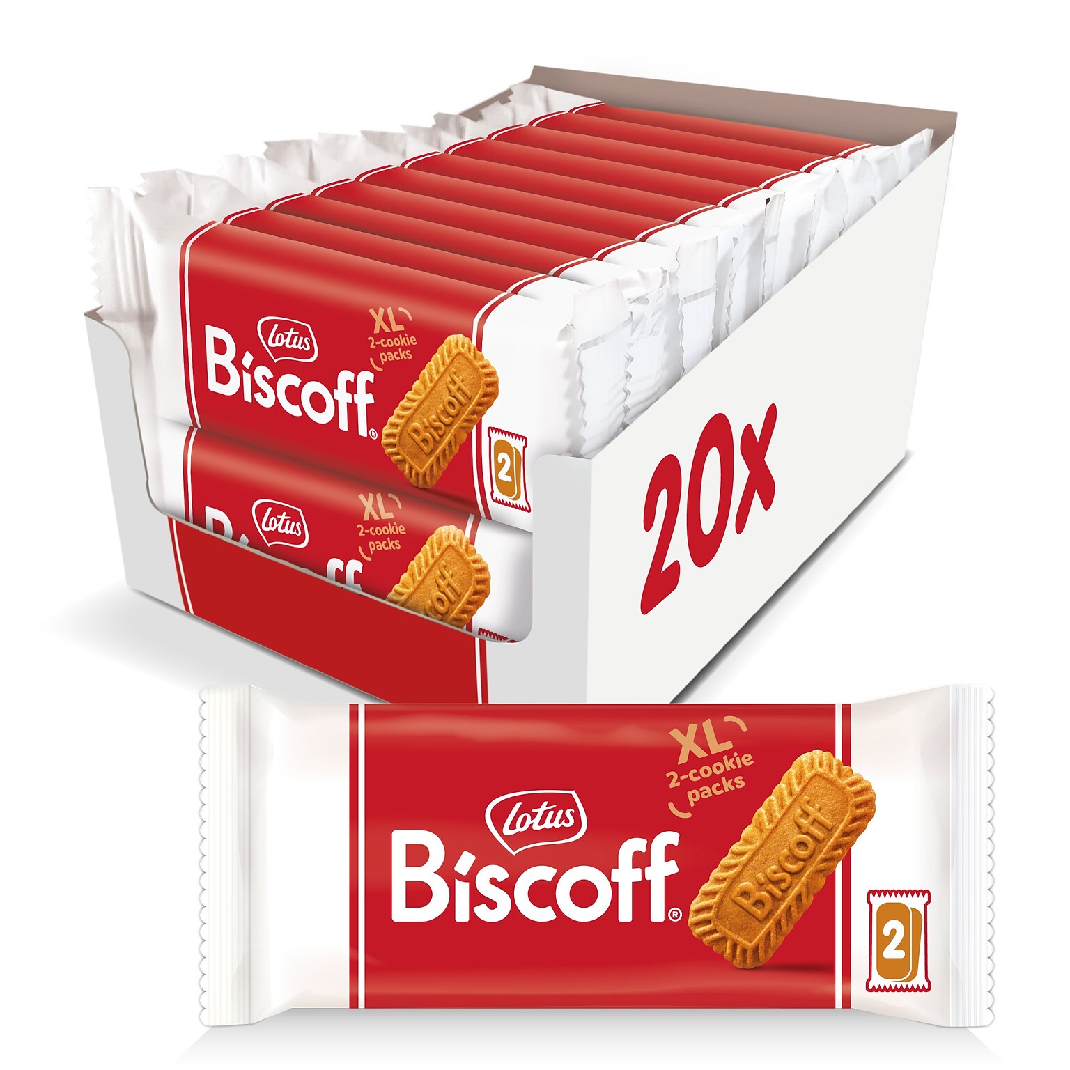 Lotus Biscoff Caramel Cookies, 0.9 oz., 20/Box (LOT53613)