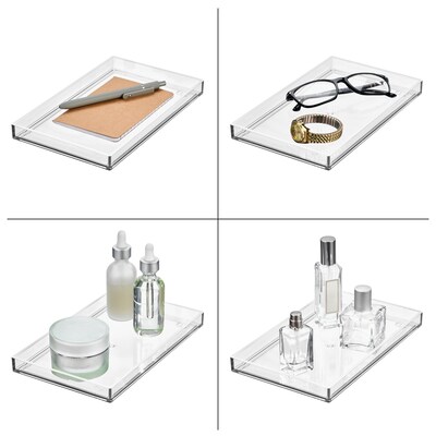 iDESIGN Plastic Desktop Tray, Clear, 2/Pack (28234M2)
