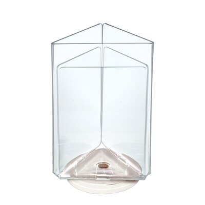 Azar Displays 5" x 7" Three-Sided Revolving Sign and Menu Holder, Top Loading, White Acrylic (193722-WHT)