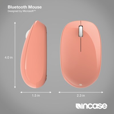 Incase Designed by Microsoft Bluetooth Wireless Ambidextrous Optical Mouse, Peach (RJN-00037)