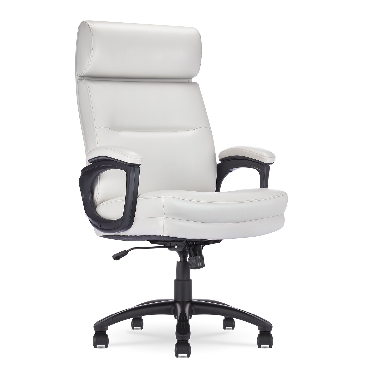 Click365 Classic Ergonomic Bonded Leather Executive Big & Tall Chair, 350 lb. Capacity, Light Gray (CCHR10023C)
