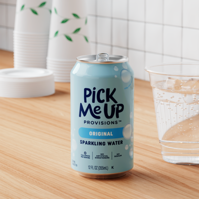 Pick Me Up Provisions™ Original Sparkling Water, 12 oz., 24 Cans/Carton (PM63525)