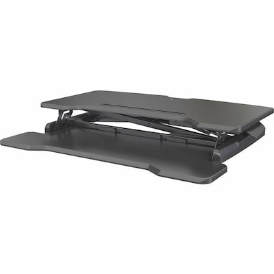 Lorell Active Office  X-Type Adjustable Slim Monitor Riser Stand, Up to 42 Monitor, Black (LLR99539)