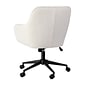 Martha Stewart Rayna Fabric Swivel Office Chair, White/Oil Rubbed Bronze (CH2209216WHBK)