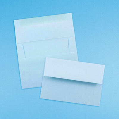JAM Paper® A2 Invitation Envelopes, 4.375 x 5.75, Baby Blue, 25/Pack (155624)