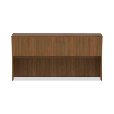 Alera Valencia Series 70.63" Hutch with Doors, 4 Compartments, Modern Walnut (ALEVA287215WA)
