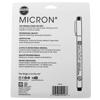 Sakura Pigma Micron Pens, Black & Gray, 10/Pack (SAK50146)