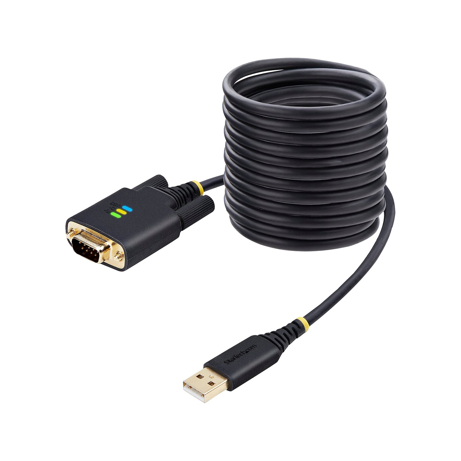 StarTech 10 USB-A to Null-Modem RS-232 Serial Adapter Cable, Male to Male, Black, DI, COM Retention (1P10FFC-USB-SERIAL)