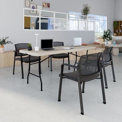Quill Brand® Folding Table, Regular Duty, 72"L x 30"W, Platinum (79223/54272)