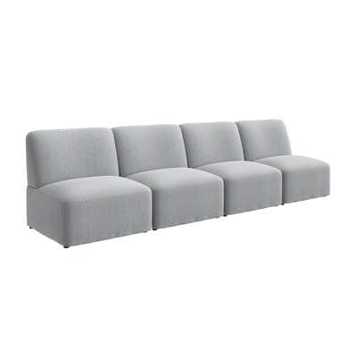 Bush Business Furniture Assemble Modular 4 Seater Sectional Sofa, Fog Fabric (ASM003FGF)