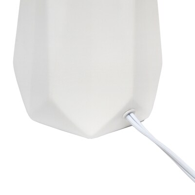 Simple Designs Ceramic Prism Table Lamp, Off White (LT2082-OFF)
