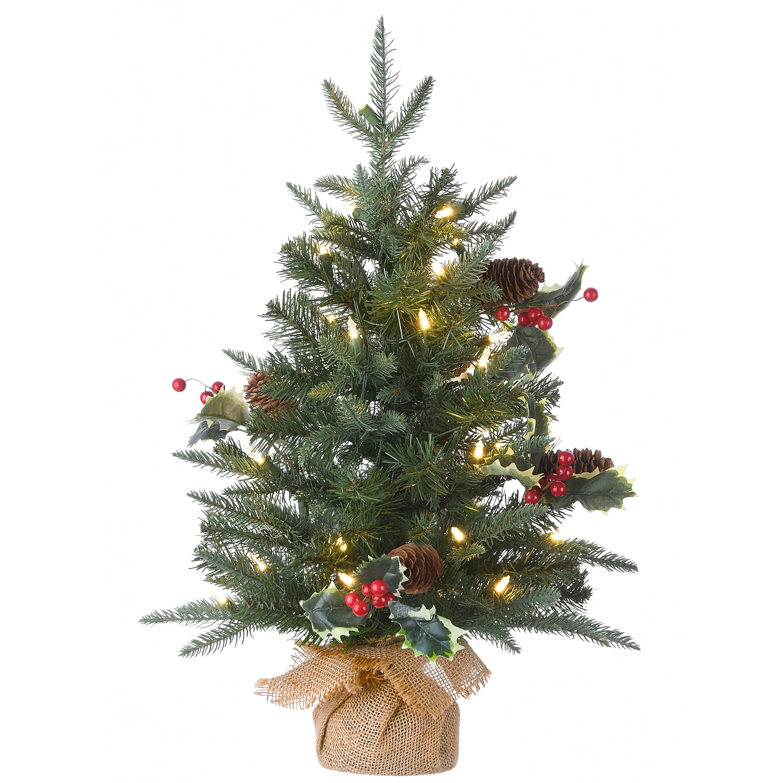 National Tree Company 2  Happy Hill Pine Tree with LED Lights (PEHP64-306L-20)
