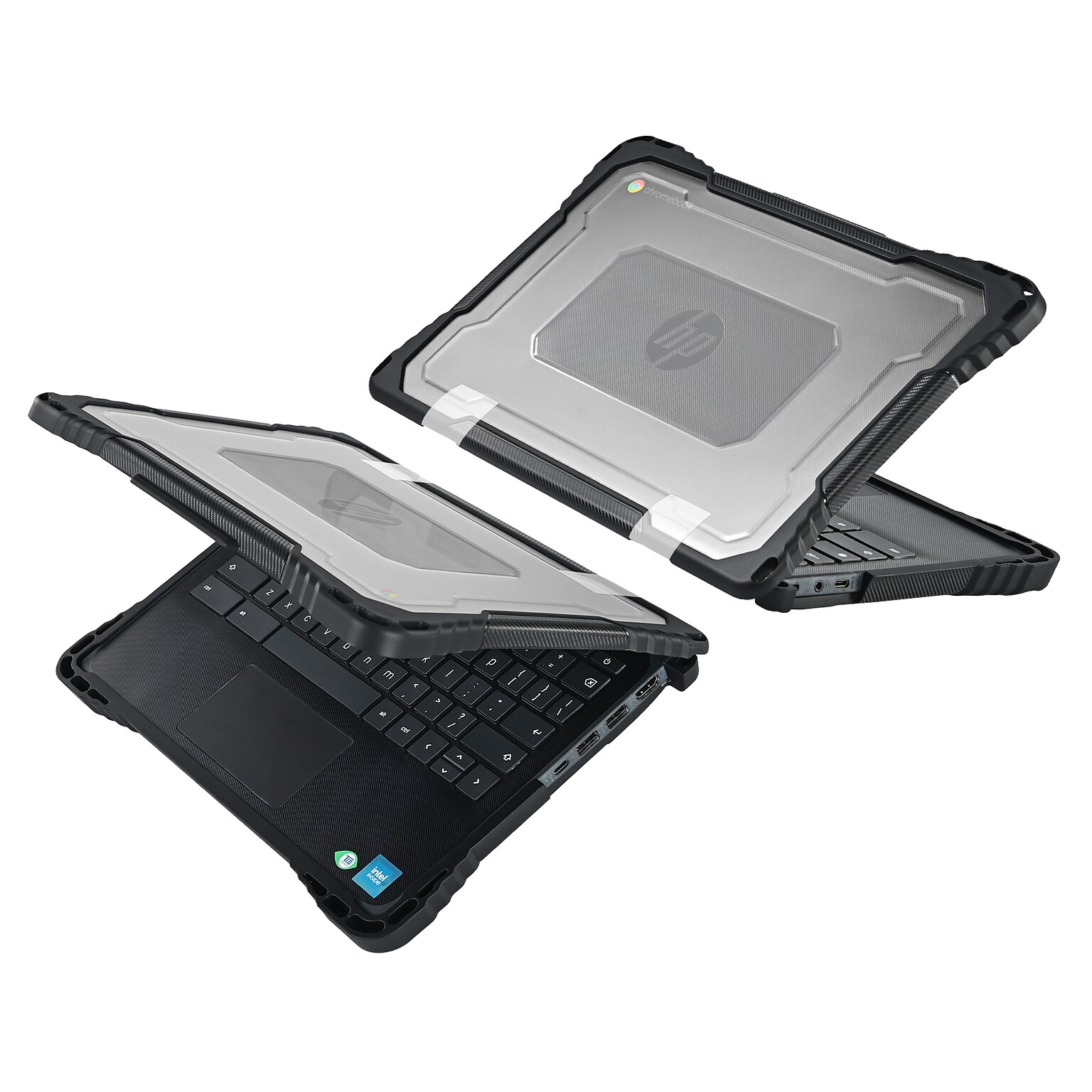 Techprotectus Edushield case for HP Fortis 11 G10 chromebook-Black(TP-HP-G10F)