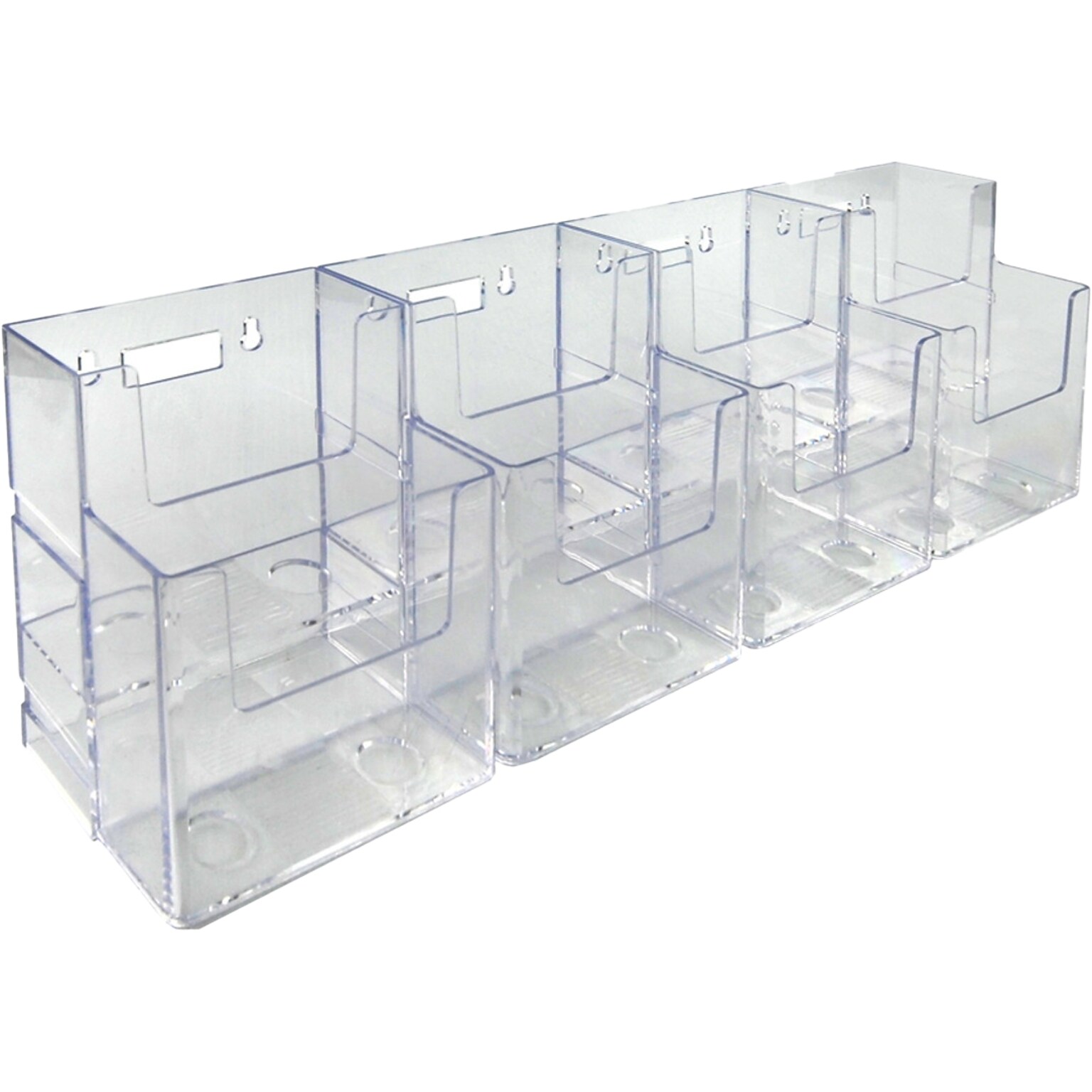 Azar Brochure Holder, Clear, Acrylic, 2/Pack (252809)