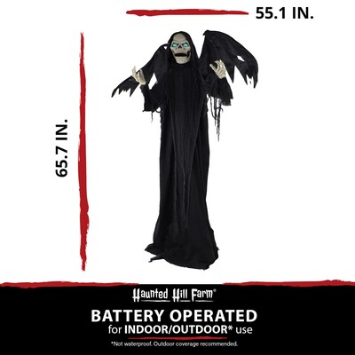 Haunted Hill Farm Life-Size Animatronic Winged Reaper (HHWINGSKEL1FLSA)