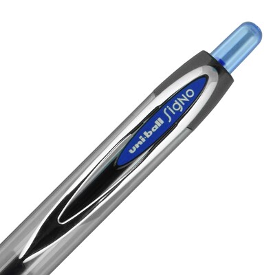 uniball 207 Retractable Gel Pens, Medium Point, 0.7mm, Blue Ink, 12/Pack (33951)