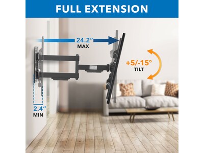 Mount-It! Full-Motion TV Mount, 110 lbs. Max. (MI-14003)