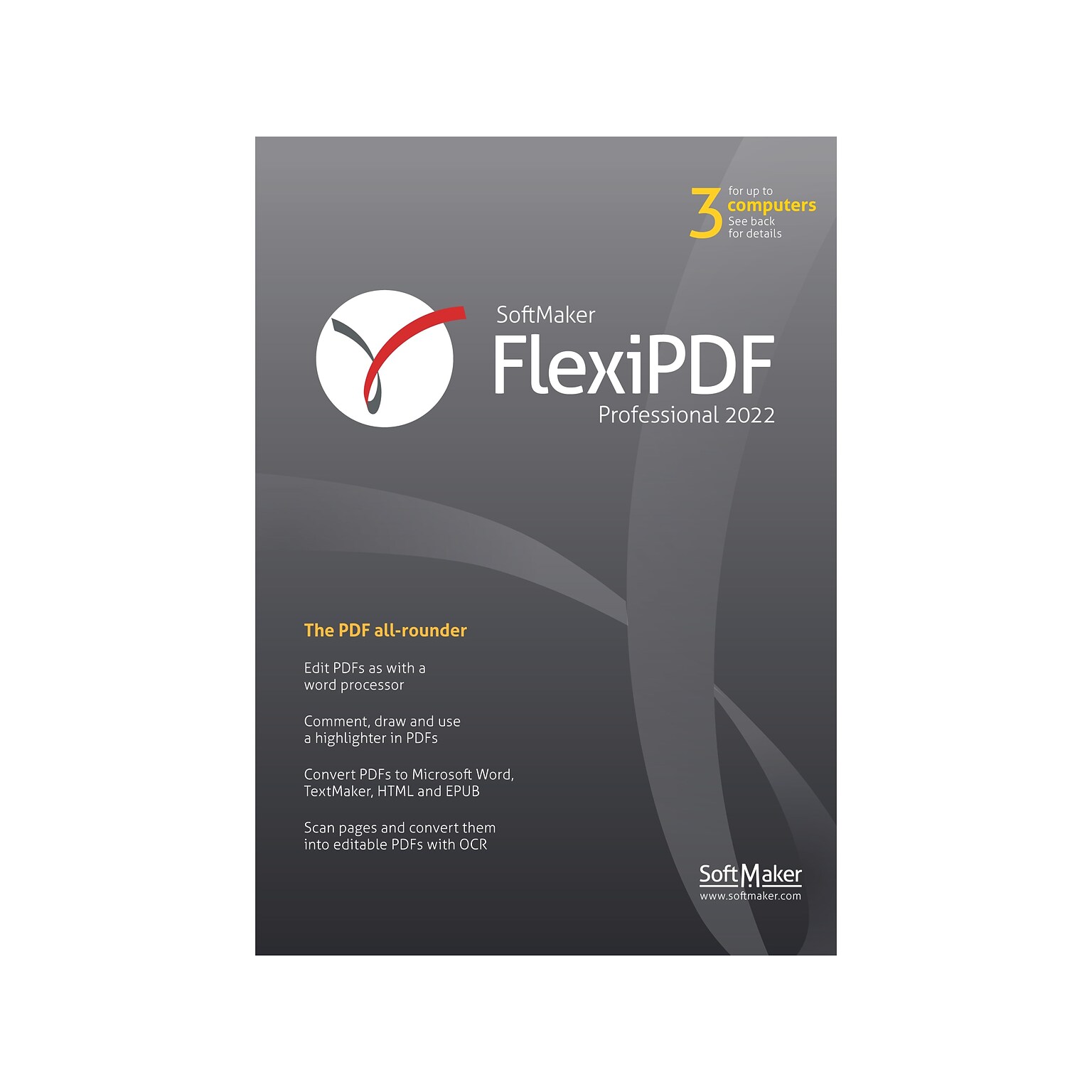 SoftMaker FlexiPDF Professional 2022 for 3 Users, Windows, Download (BN-0023-E)