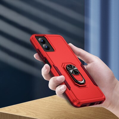 SaharaCase Raider Series Rugged Case for Motorola G Power 5G, Shock Absorbing, Viper Red (CP00564)