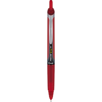 Pilot Precise V10 Retractable Rollerball Pens, Bold Point, 1.0mm, Red Ink, Dozen (PV1R-RED)
