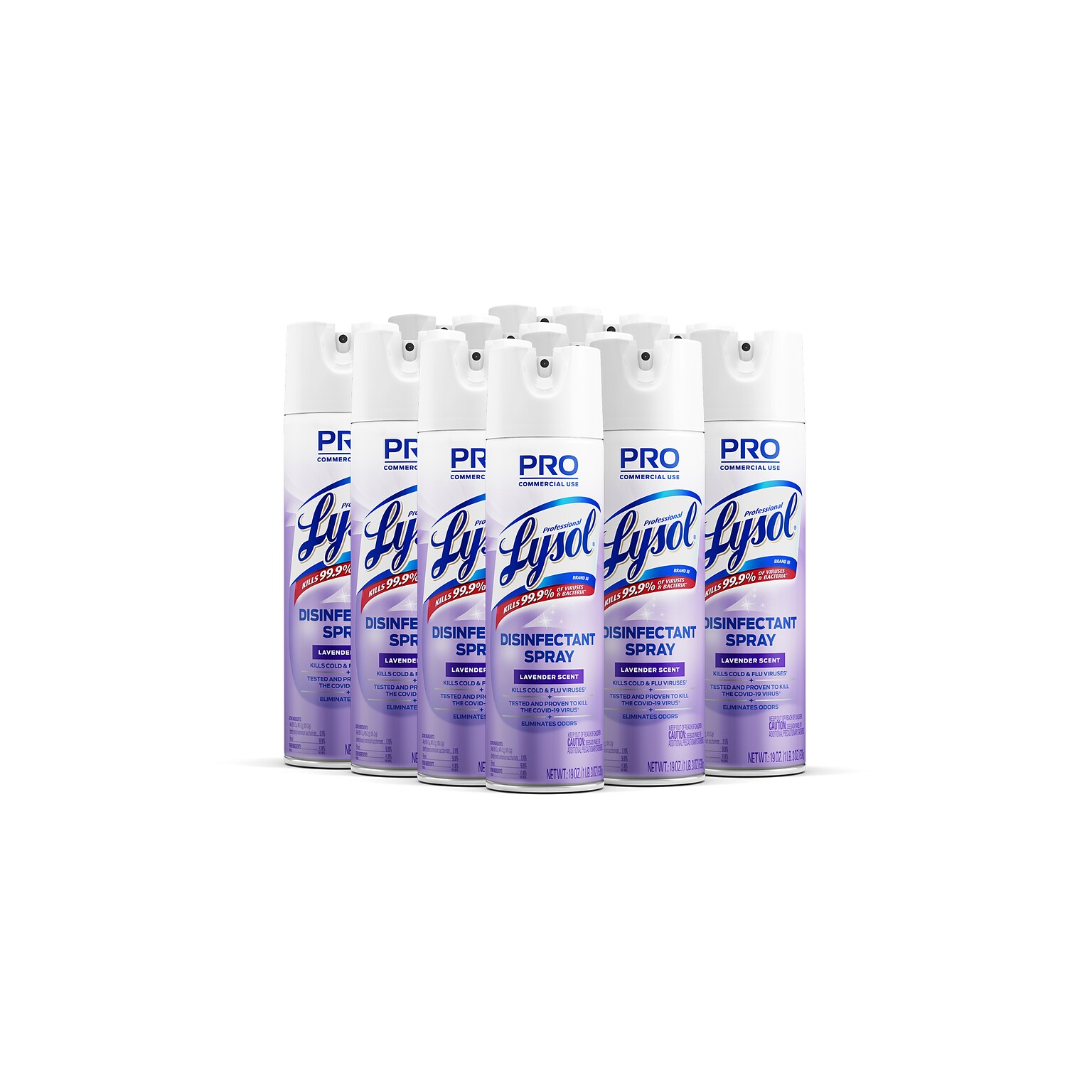 Lysol Professional Disinfectant Spray, Lavender Scent, 12/Carton (36241-89097CT)