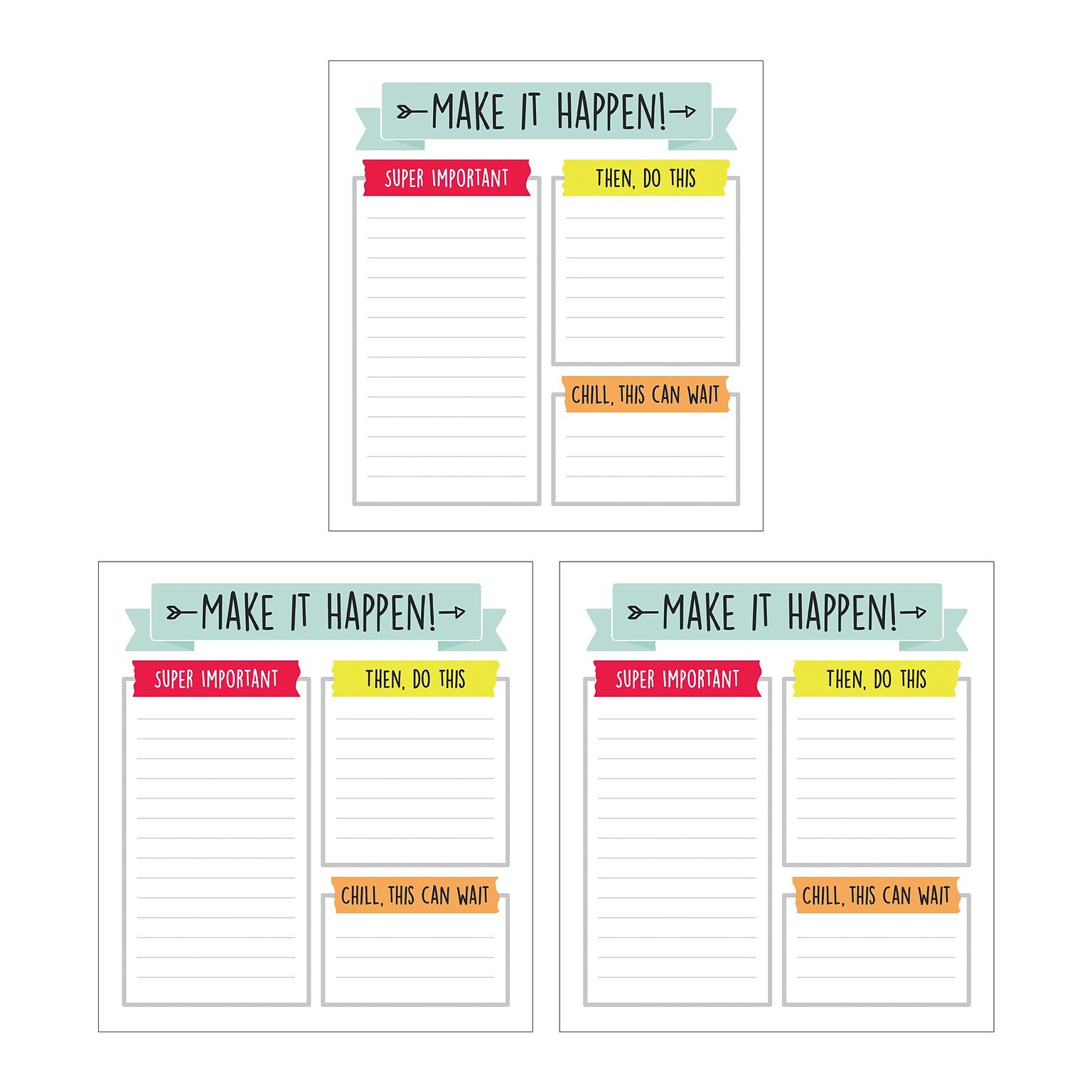 Carson-Dellosa Aim High Notepad Set, Multicolored (145398)