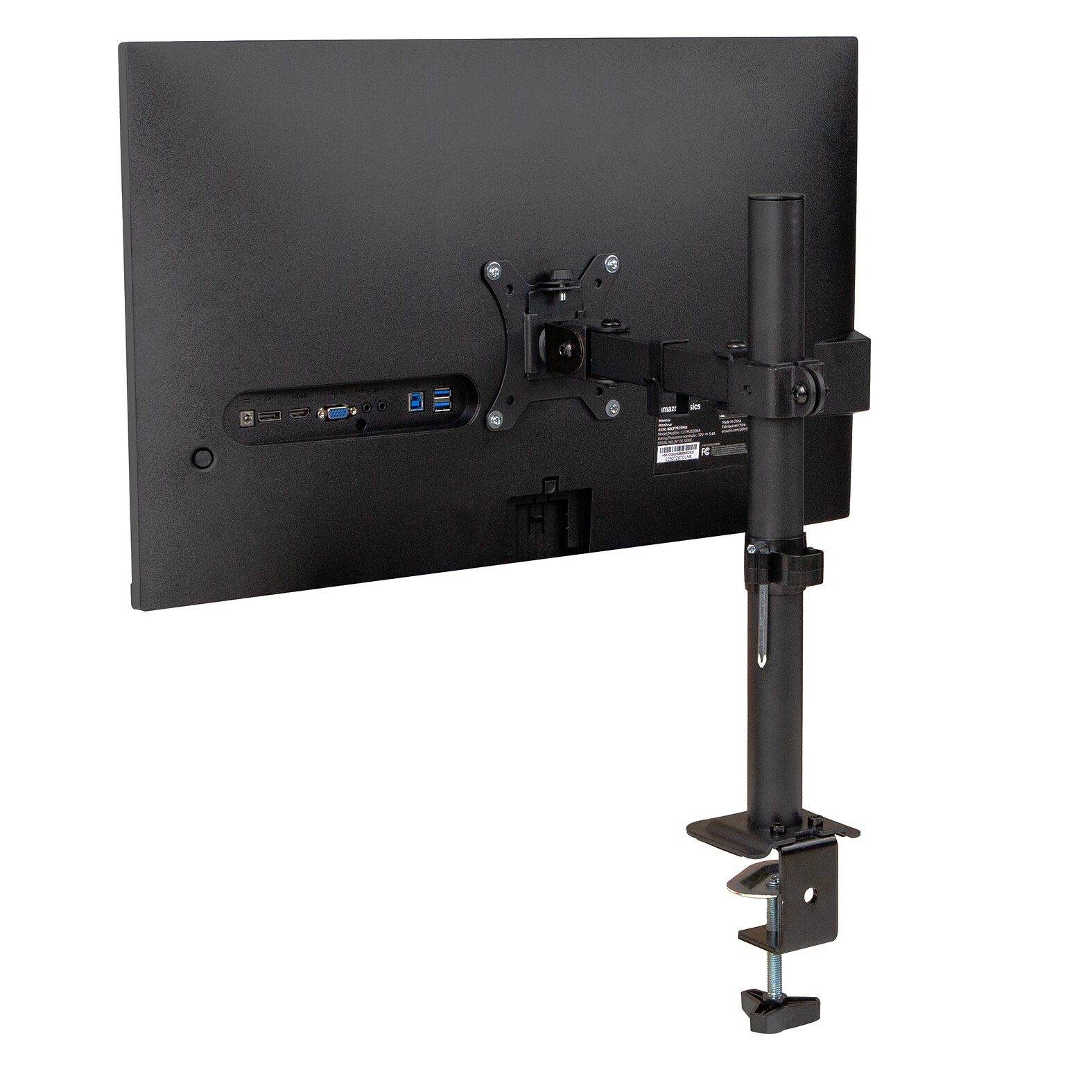 Mind Reader Adjustable Desk Mount for 13- 32 Monitors, Black (XARMON-BLK)