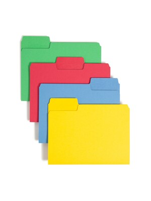 Smead File Folder, 3 Tab, Letter Size, Assorted Colors, 24/Pack (10480)