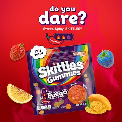 Skittles Gummies Fuego Gummy Candy, 12 oz. (MMM33036)