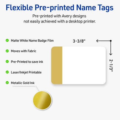 Avery Laser/Inkjet Rectangle Multipurpose Labels, 2-1/3 x 3-3/8, White, 80/Pack (S00-EY2)