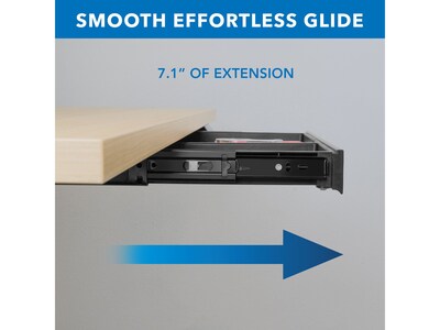 Mount-It! 2"H x 21"W Under-Desk Drawer, Black (MI-7294BLK)