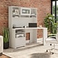 Bush Furniture Cabot 60"W Corner Desk with Storage, White (WC31915K)