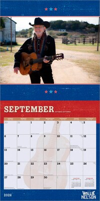 2026 BrownTrout Willie Nelson 12" x 12" Monthly Wall Calendar (9798330707058)