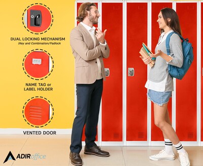 AdirOffice 72 Single Tier Red Storage Locker (629-201-RED)