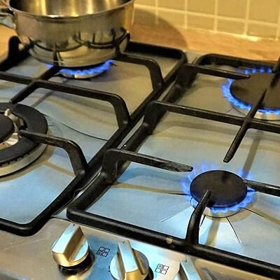 Extreme Fit Aluminum Foil Gas Stove Burner Cover Protector, 4/Pack (TI-4SFC-SIL)