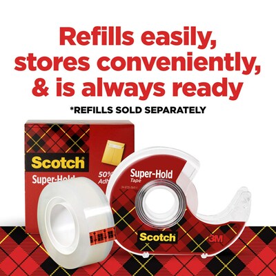 Scotch Super-Hold Invisible Tape, 1.5 in x 18 yds. (198W)