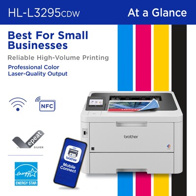 Brother Wireless Compact Digital Color Printer HL-L3295CDW, Refresh Subscription Eligible