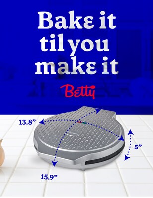 Betty Crocker 8-Inch Travel Size Pizza Maker Plus, Red (BC-4959CR)