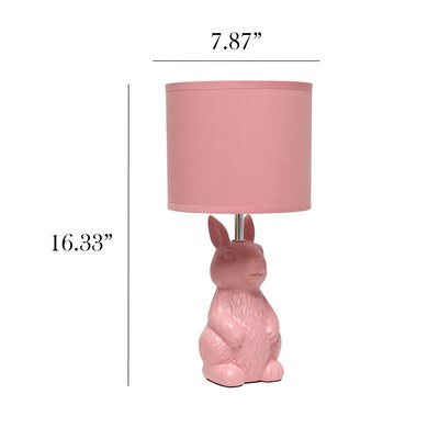 Simple Designs Cute Wonders 16.33" LED Table Lamp, Pink (LT2117-PNK)