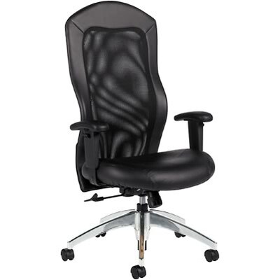 Global® 9368 Series Leather High-Back Mesh Tilter Chair