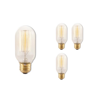 Bulbrite 40 Watt Dimmable Antique T14 Nostalgic Thread Incandescent Light Bulbs with Medium (E26) Ba
