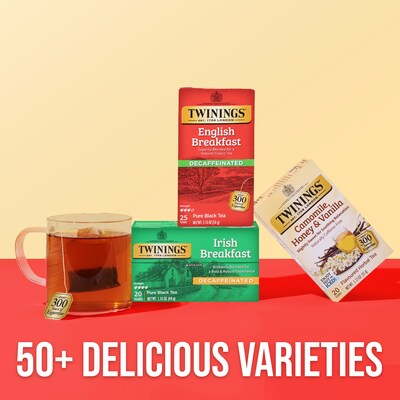 Twinings Decaf English Breakfast Black Tea Bags, 25/Box (TNA51727)