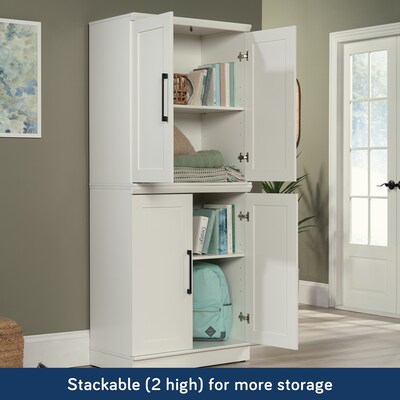 Sauder HomePlus 37"H Storage Cabinet with 2 Shelves, White (438284)
