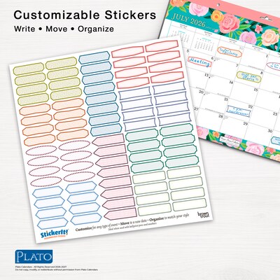 2026-2027 Plato Bonnie Marcus 14" x 10" Academic Monthly Desk Pad Calendar (9798330708093)