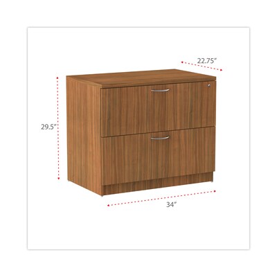 Alera Valencia Series Two-Drawer Lateral File, Walnut (ALEVA513622WA)