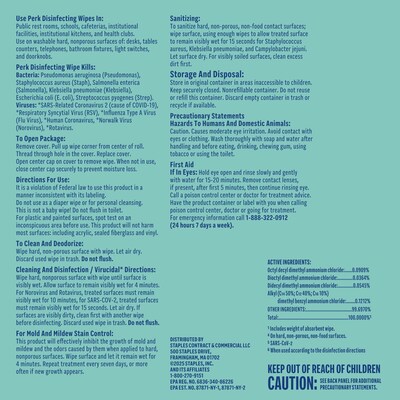 Perk™ Disinfecting Wipes, Fresh Scent, 75 Wipes/Pack (PK56664)