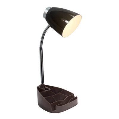 Creekwood Home 18.5 Flexible Gooseneck Organizer Desk Lamp with Stand, Black (CWD-1001-BK)