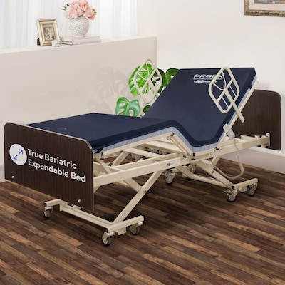Medacure Electric Bariatric Adjustable Hospital Bed w/ Split Frame, 10 Function Hand Pendant, 750 lb